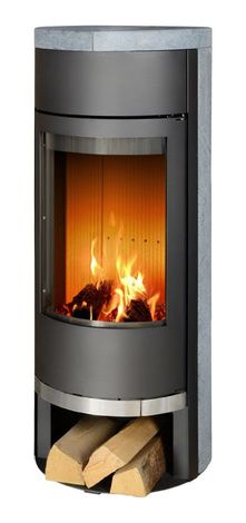 Печь-камин ABX Vigo, черная сталь, тальк с верх. плитой в Калининграде